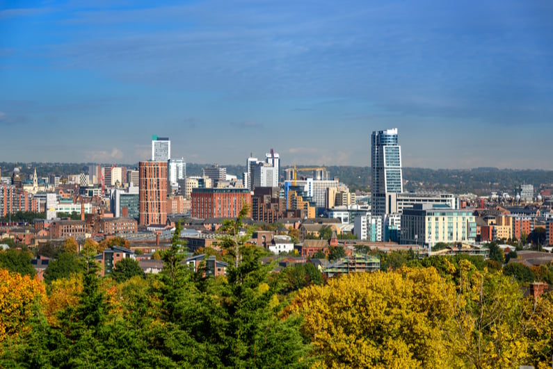 Leeds city skyline