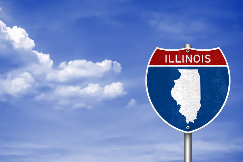 Illinois road sign