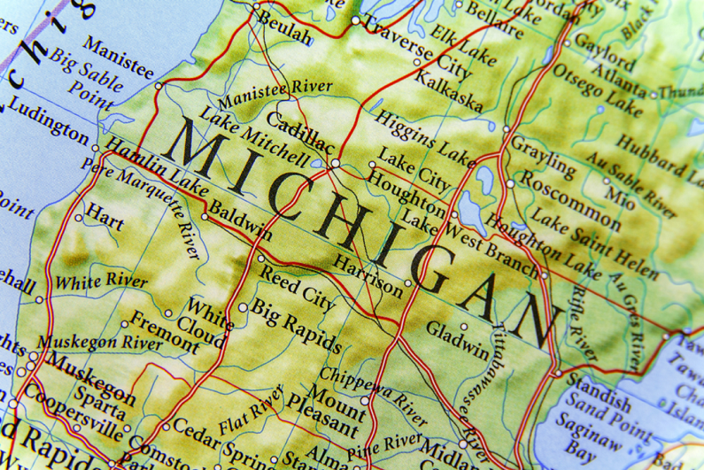 map of Michigan