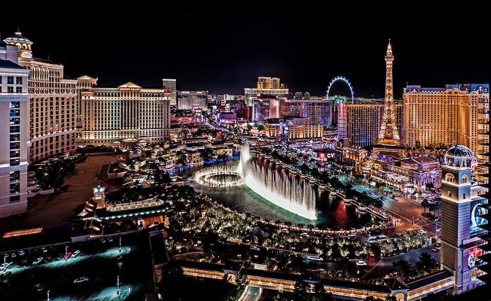 panoramic view of the Las Vegas Strip