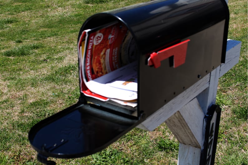 Open mailbox with mail inside