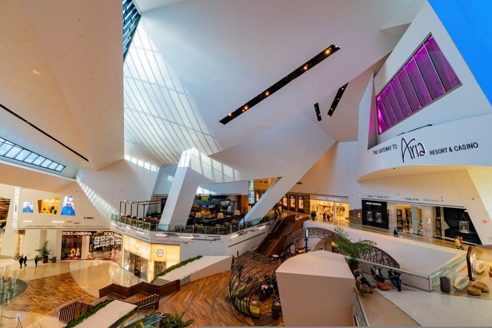 interior of Aria Resort & Casino in Las Vegas, Nevada