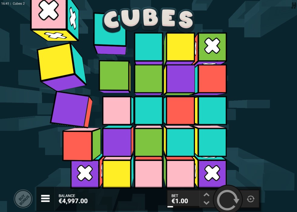 Cubes 2 slot reels by Hacksaw Gaming